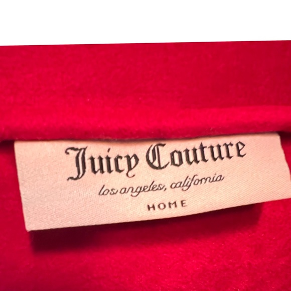 Juicy Couture Los Angeles NWT Stunning Plush Pink Candy Cane Juicy Heart Pillow - Picture 6 of 8